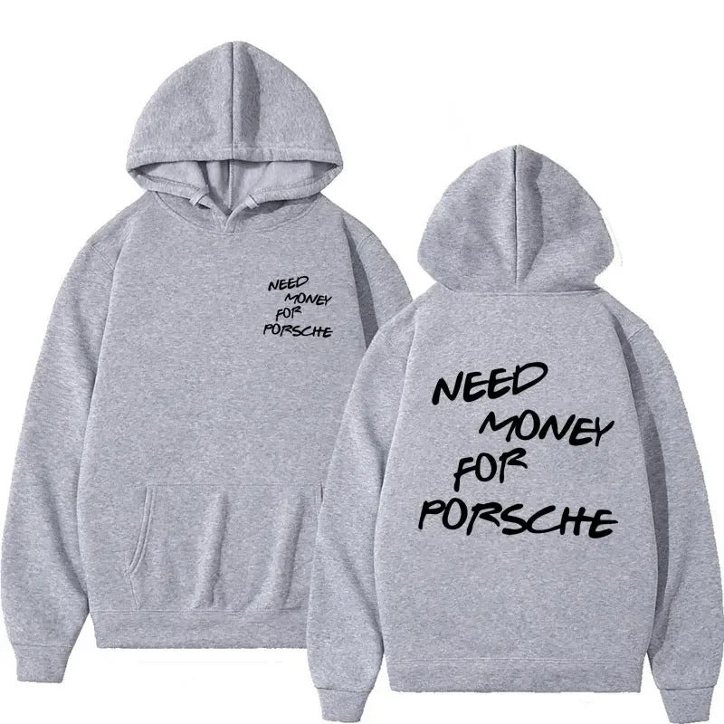 Funny Need Money Letter Print Casual Hoodie