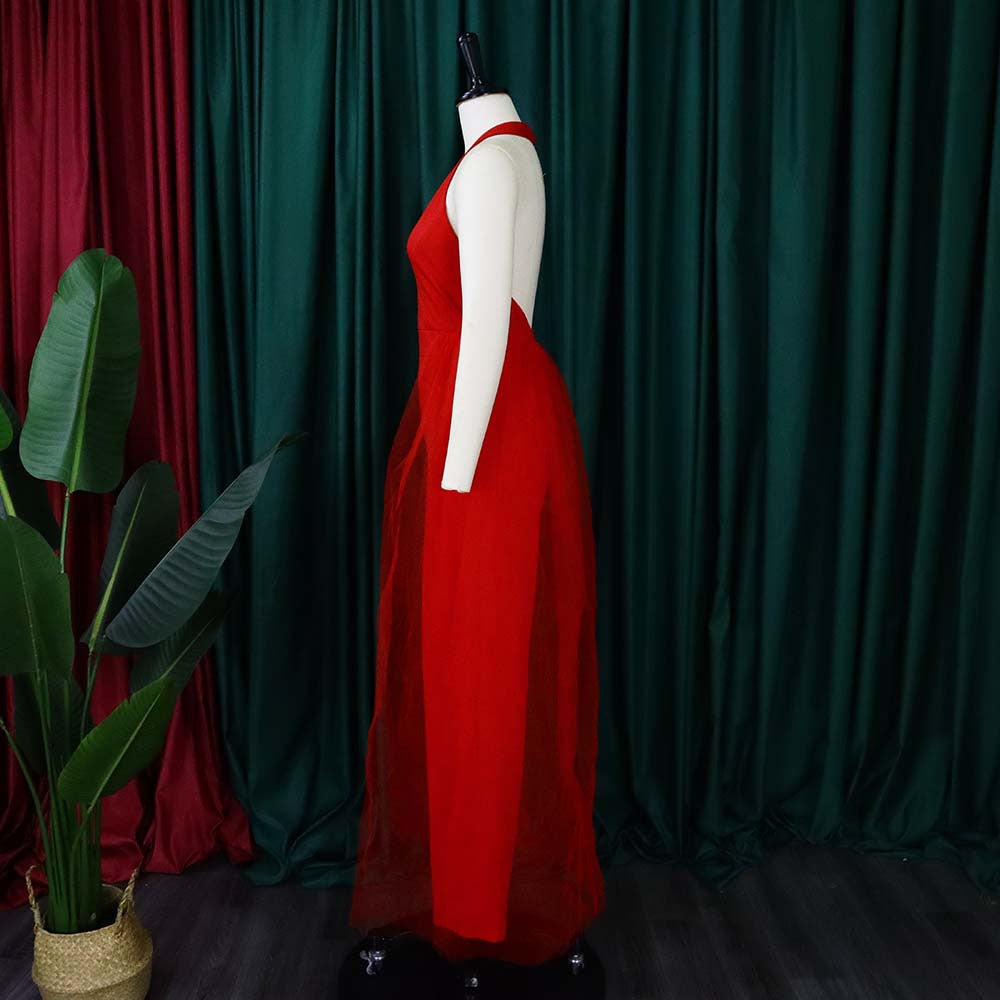 Chic Mesh Stitching Plus Size Jumpsuit