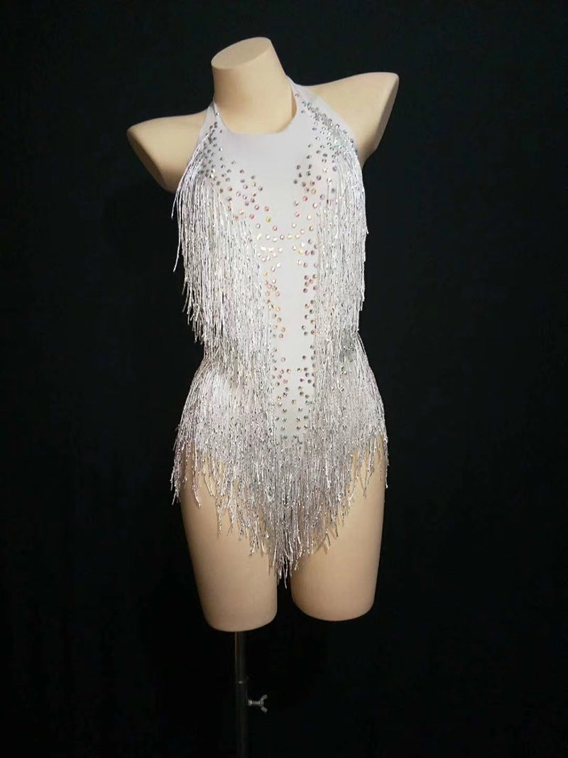 High-Elasticity Tassels Dance Suit for Yoga & Ballet