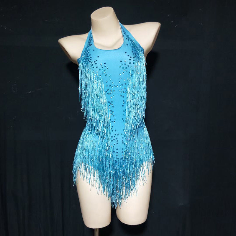 High-Elasticity Tassels Dance Suit for Yoga & Ballet