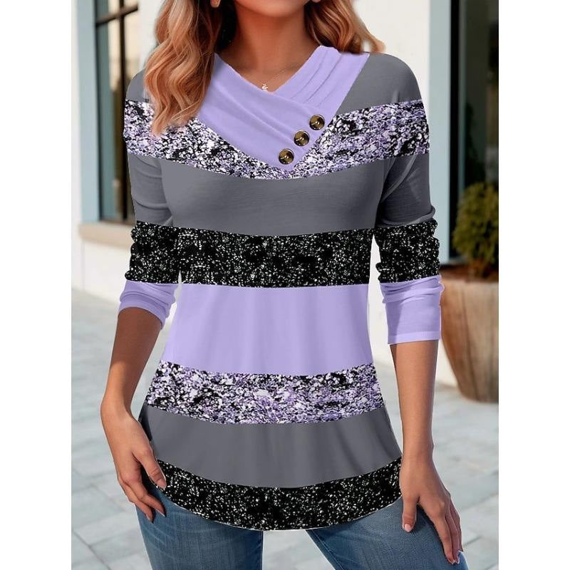 Women's Casual Printed Long Sleeve Autumn Sweatshirt