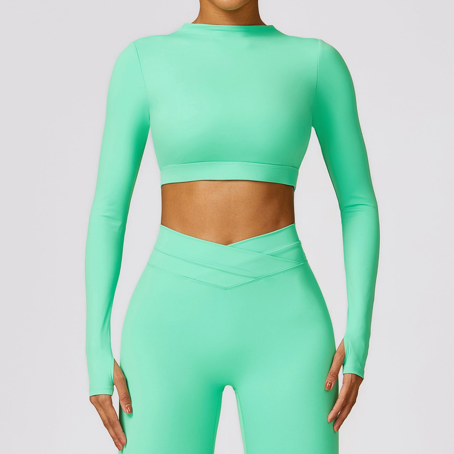 Long-Sleeve Backless Yoga Top for Fitness & Running