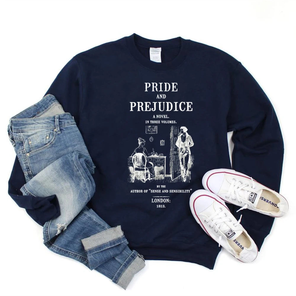 Jane Austen Pride and Prejudice Literary Retro Sweatshirt