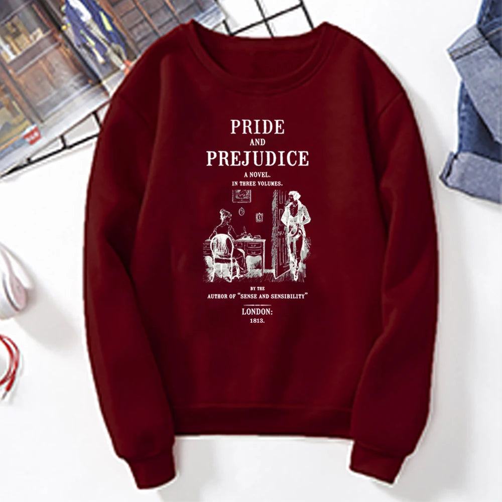 Jane Austen Pride and Prejudice Literary Retro Sweatshirt
