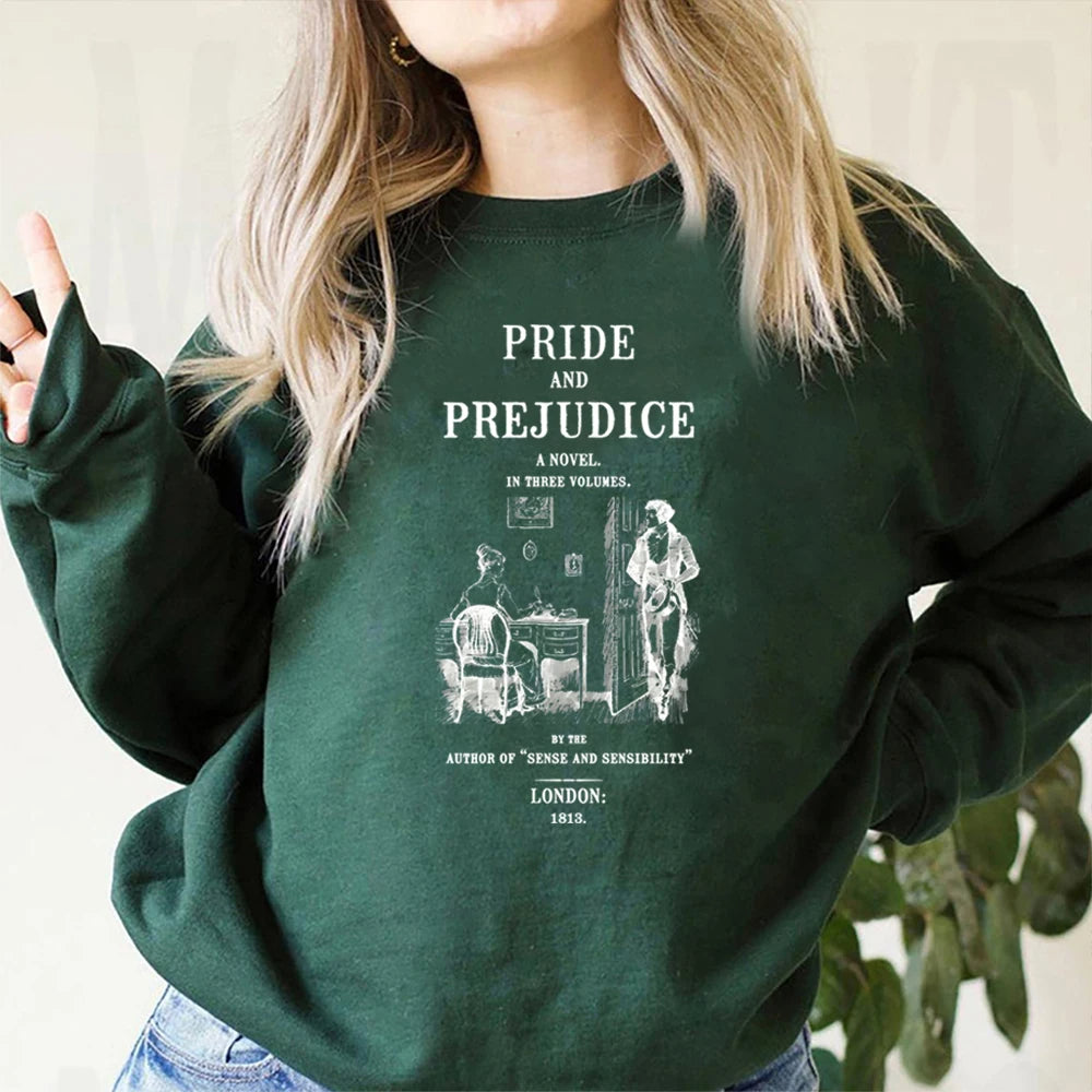 Jane Austen Pride and Prejudice Literary Retro Sweatshirt