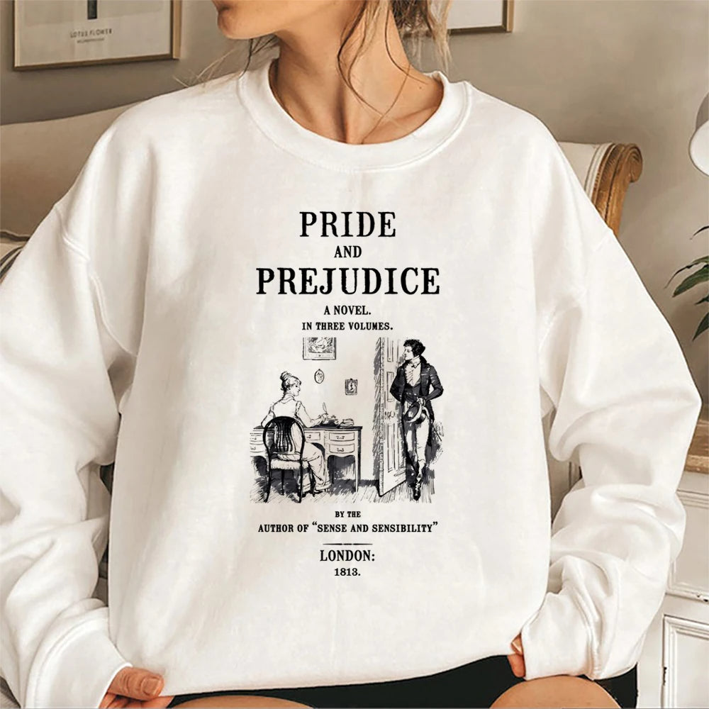 Jane Austen Pride and Prejudice Literary Retro Sweatshirt