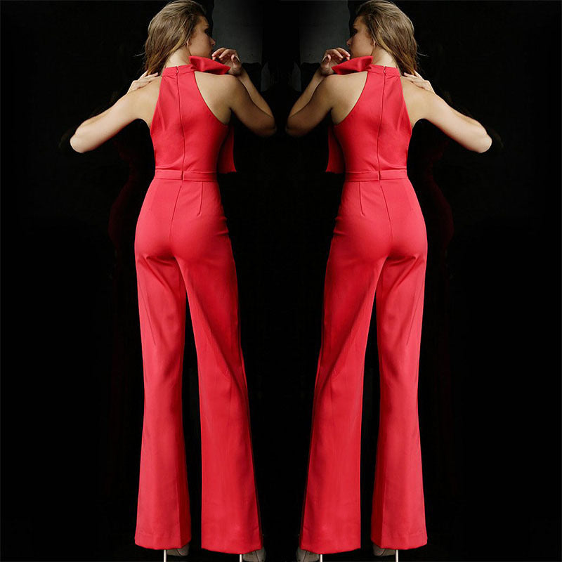 Chic Women's Bow Detail Jumpsuit & Romper