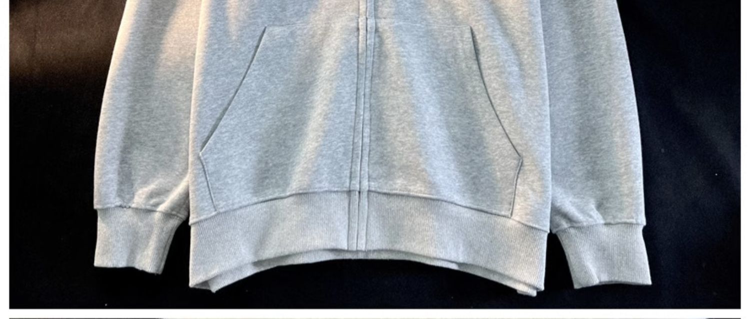 Women's Letter Zip-Up Hooded Cardigan Sweater