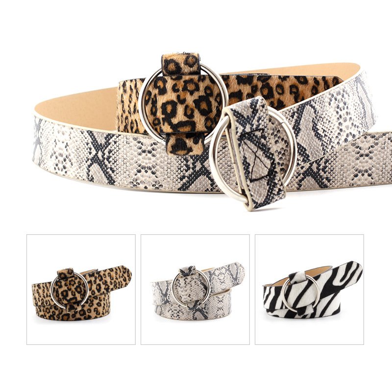 Wide Leather Belt for Women, Round Buckle, Youth Fashion, Casual Style