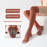 Non-Slip Yoga Socks for Women - Full Finger, Long Tube, Over the Knee