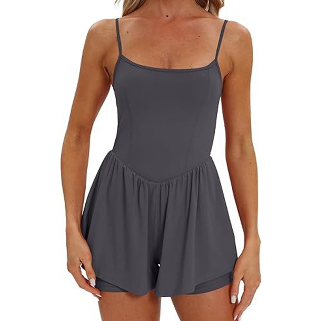 Women's Spaghetti Strap Jumpsuit Shorts