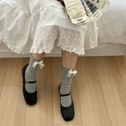 Breathable Floral Socks for Women - Mid-calf Length, Sweat Absorbing, Loose Fit