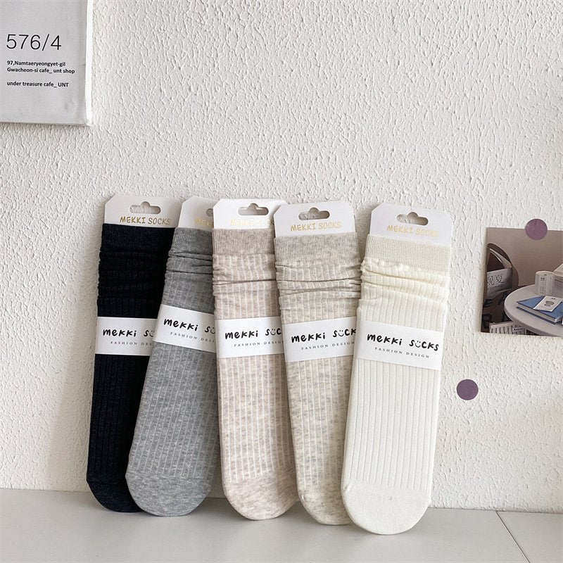 Breathable Women's Solid Color Socks
