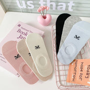 Invisible Non-Slip Bow Socks for Women