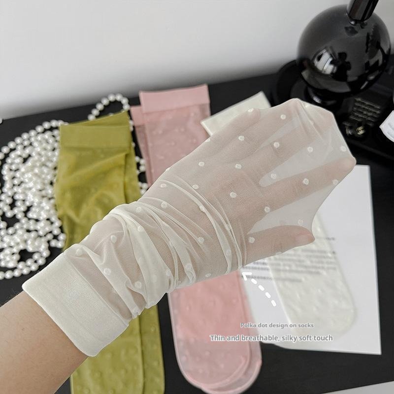 Polka Dot Calf Socks for Women