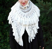 Stay Warm & Stylish Knitted Wool Shawl
