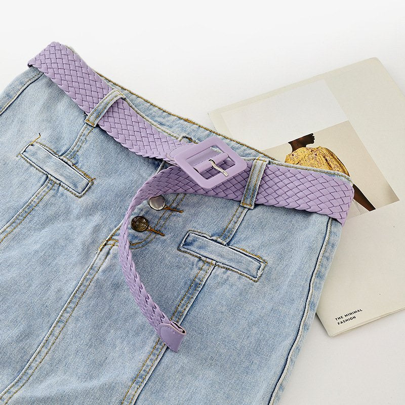 Colorful Square Woven Belt for Women