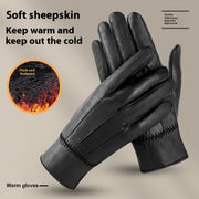 Warm Fleece Lined Sheepskin Gloves for Men & Women