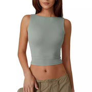 Retro Solid Color Vest for Women