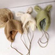 Kids 3D Cartoon Earflap Cap with Fur Trim