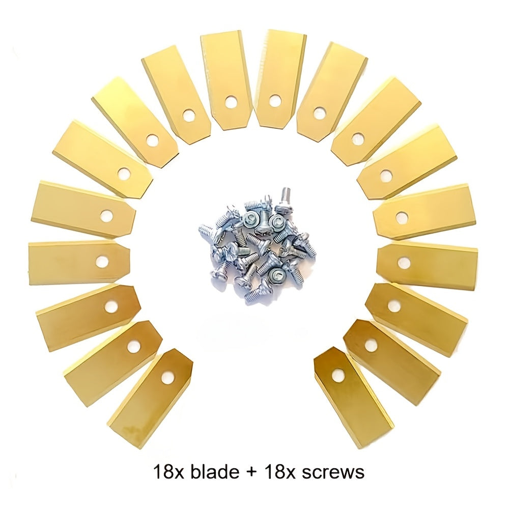 45mm Titanium‑Coated Replacement Blades with Mounting Screws for Robotic Lawn Mowers