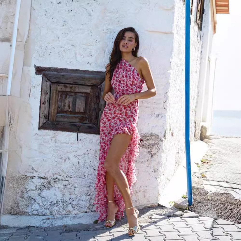 Floral Ruffle Dress for Women