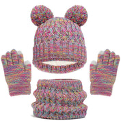 Cozy Winter Set for Kids - Fleece-lined Hat, Scarf, Gloves