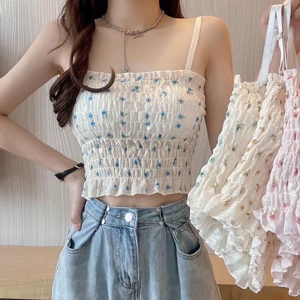 Fresh Floral Sling Vest for Women