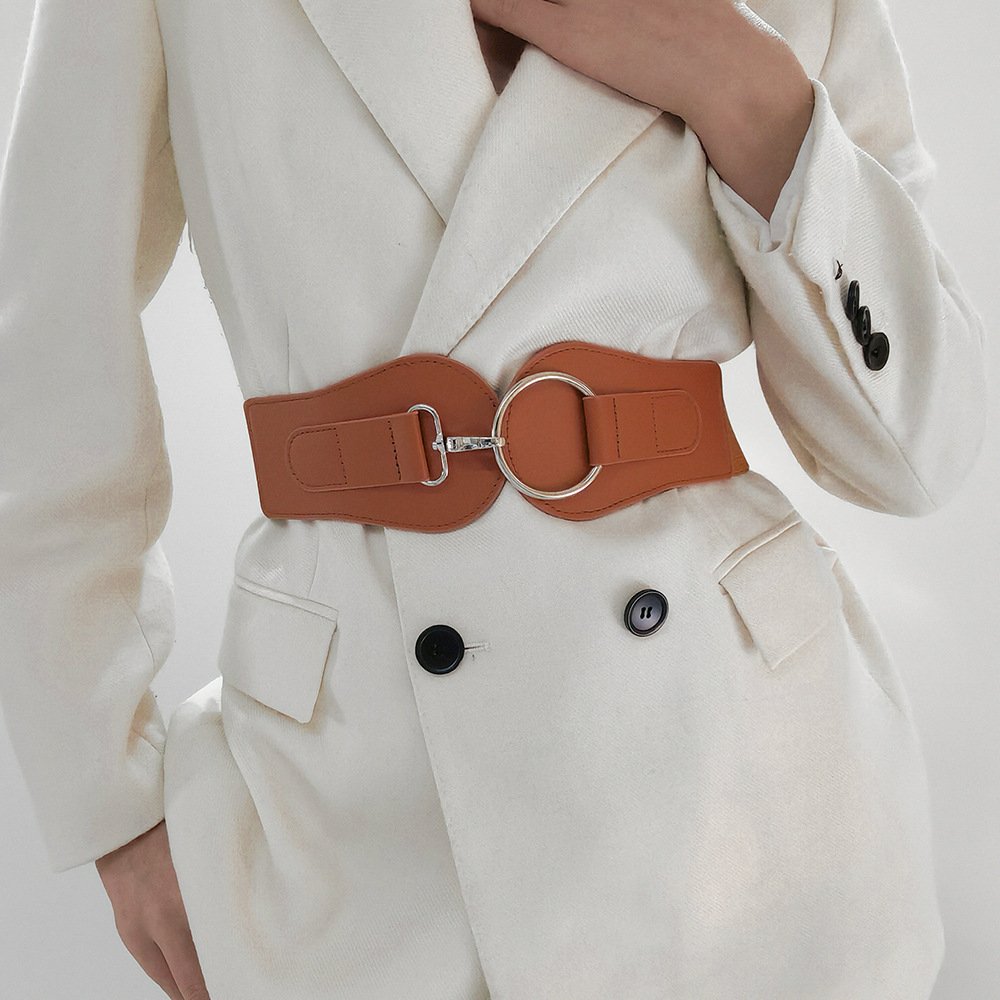 Wide PU Leather Decoration Belt for Women
