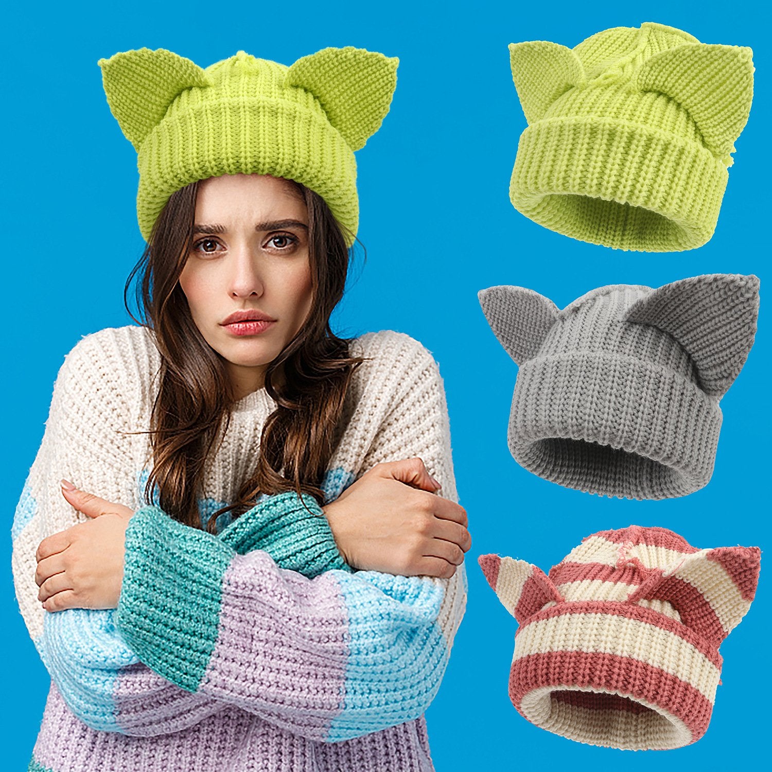 Warm Devil Ears Hat