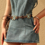 Hand-Woven Waist Chain for Women's Dresses
