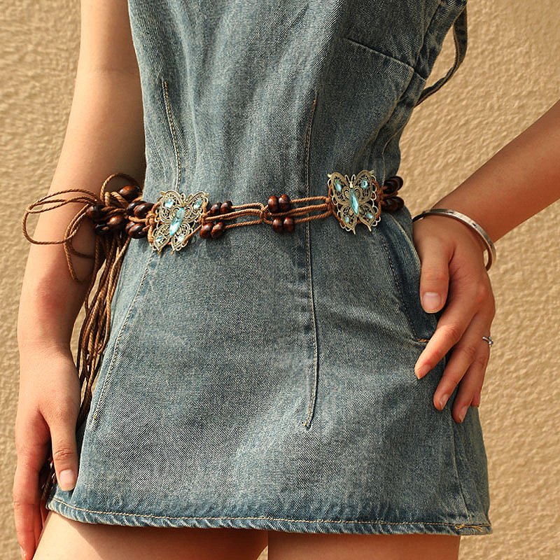 Hand-Woven Waist Chain for Women's Dresses