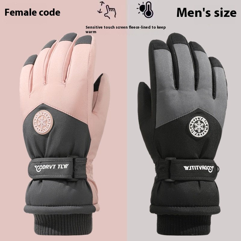 Warm Touch Screen Fleece-Lined Ski Gloves for Winter