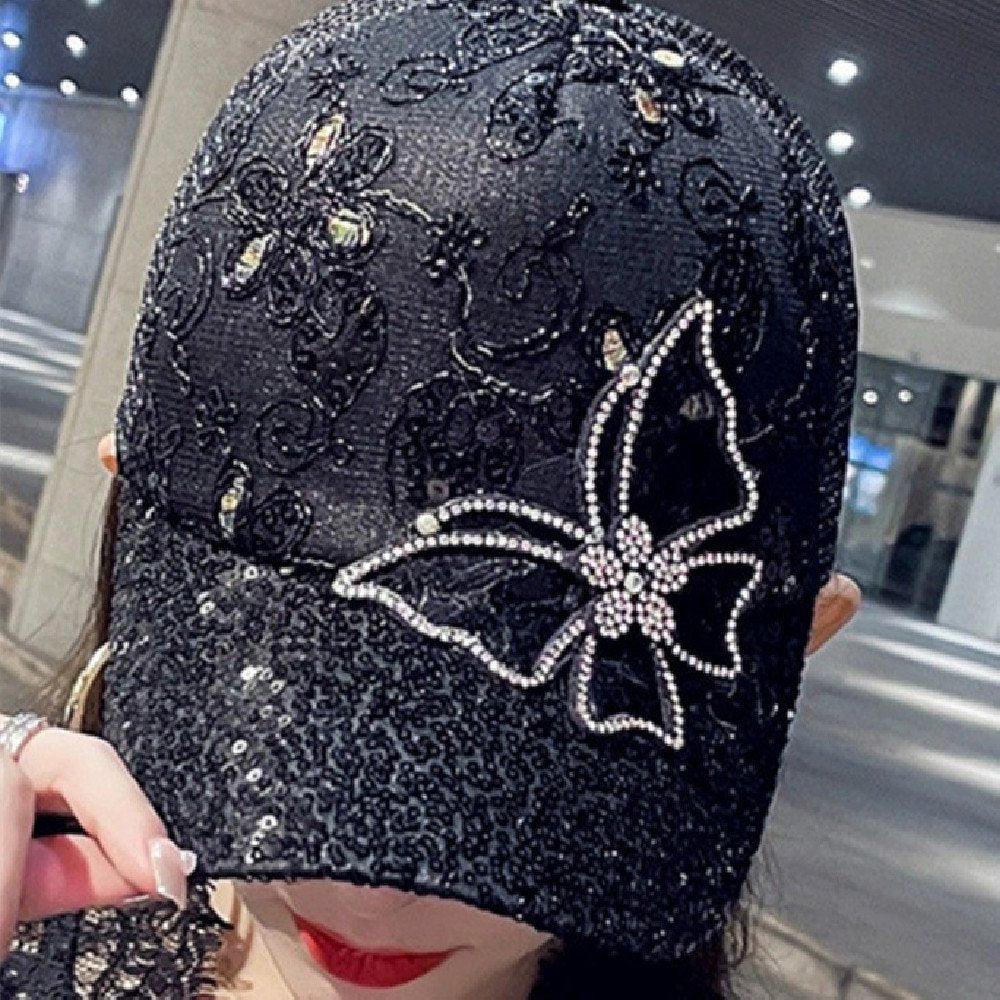 Sequin Baseball Cap for Women
