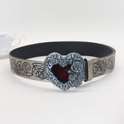 Vintage Punk Style Gold Embossed Belt for Women