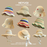 Women's Summer Raffia Hat, French Lace Style