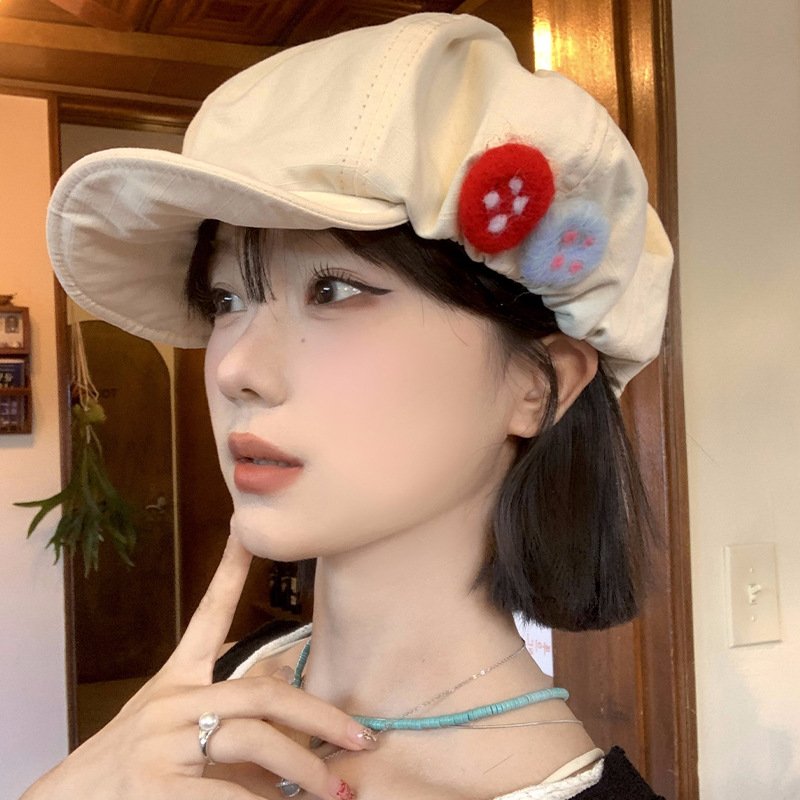 Retro Octagonal Cap for Women - Breathable Summer Hat