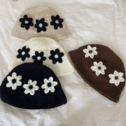 Retro Chic Flower Bucket Hat for Women