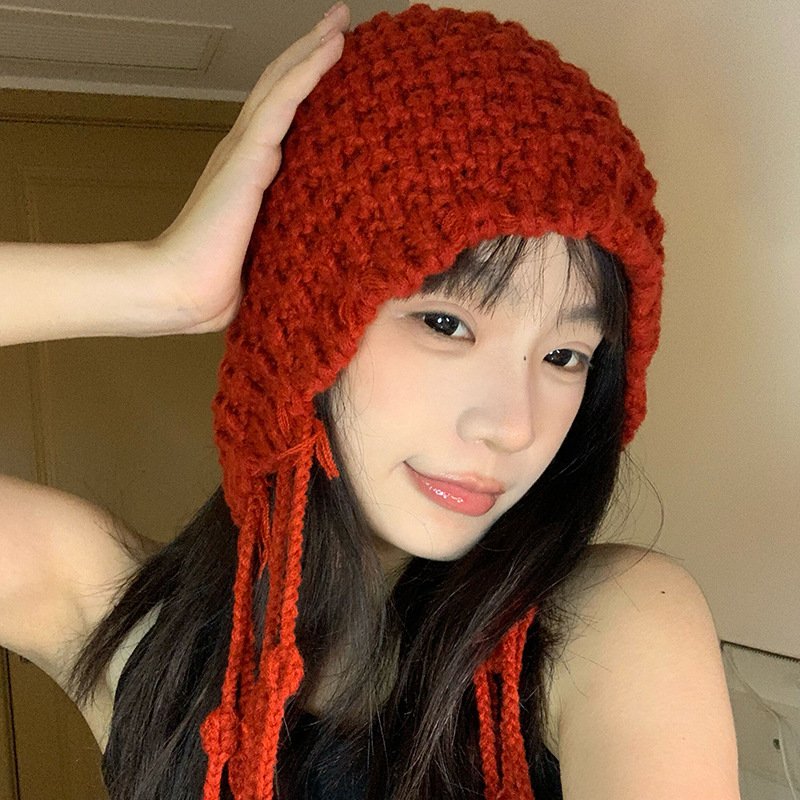 Warm Beanie for Women - Thermal Knitting Woolen Cap