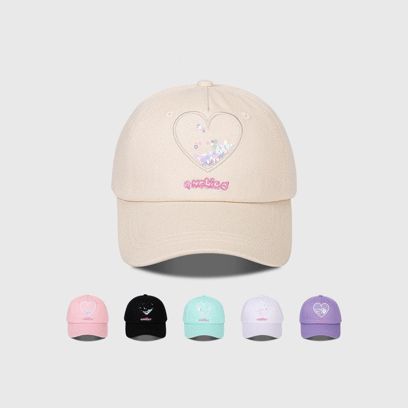 Stylish Heart-Shaped Floral Baseball Hat for Women