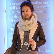 Monochrome Wool Single-ring Scarf for Men & Women