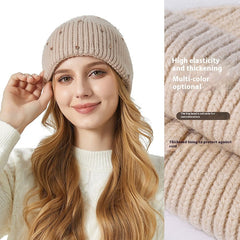 Warm Rhinestone Fur Hat