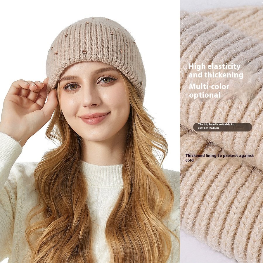 Warm Rhinestone Fur Hat