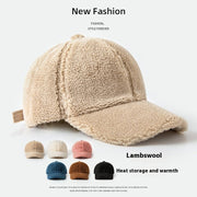 Women's Plush Peak Hat, Soft Lamb Wool Style