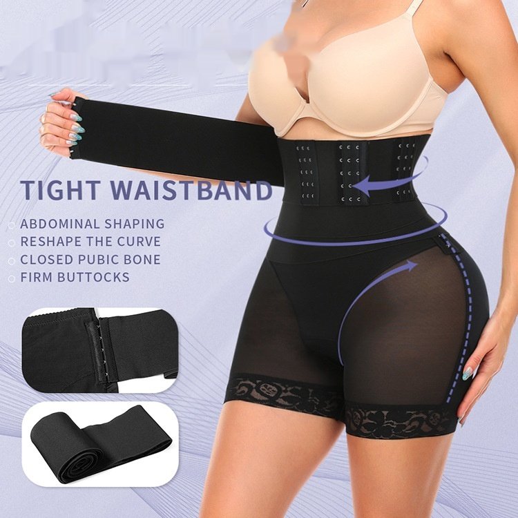 Waist Trimmer Abdominal Pants for Men, Plus Size Buckle Strap Tight Waist Belt