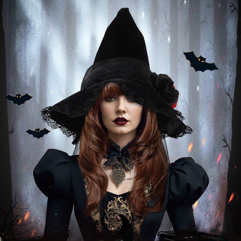 Baroque Witch Hat Prop Accessory