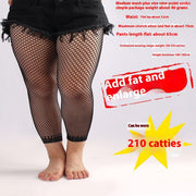 Vertical Striped Snag-Resistant Fishnet Socks for Women