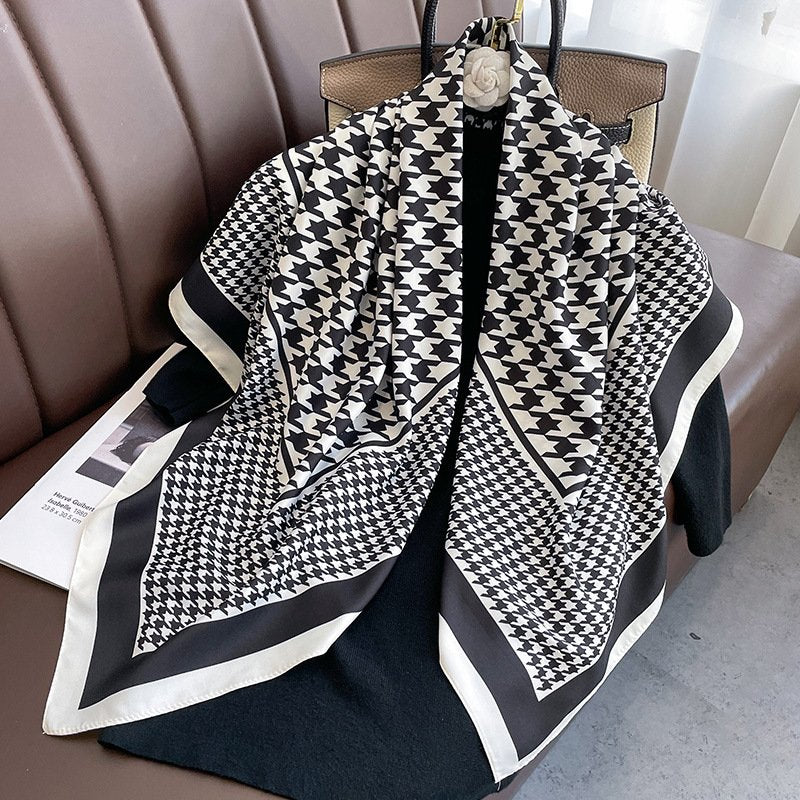 Classic Plaid Twill Scarf - Versatile, Elegant Style