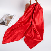 Soft Silk Scarf Shawl for Women, 90cm Satin Scarf Wrap