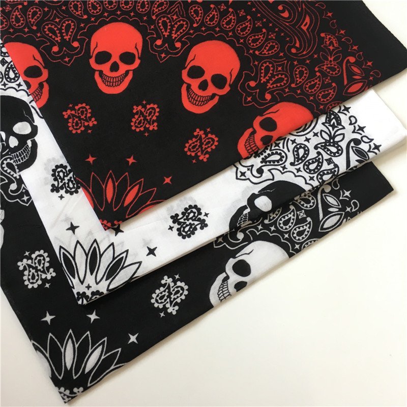 Add a Touch of Edginess with Cotton Skull Print Scarf